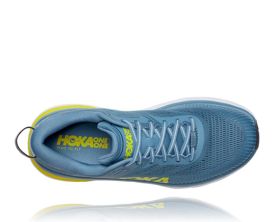 Hoka One One Tenisky Panske Modre - Bondi 7 - 87963-LMFO